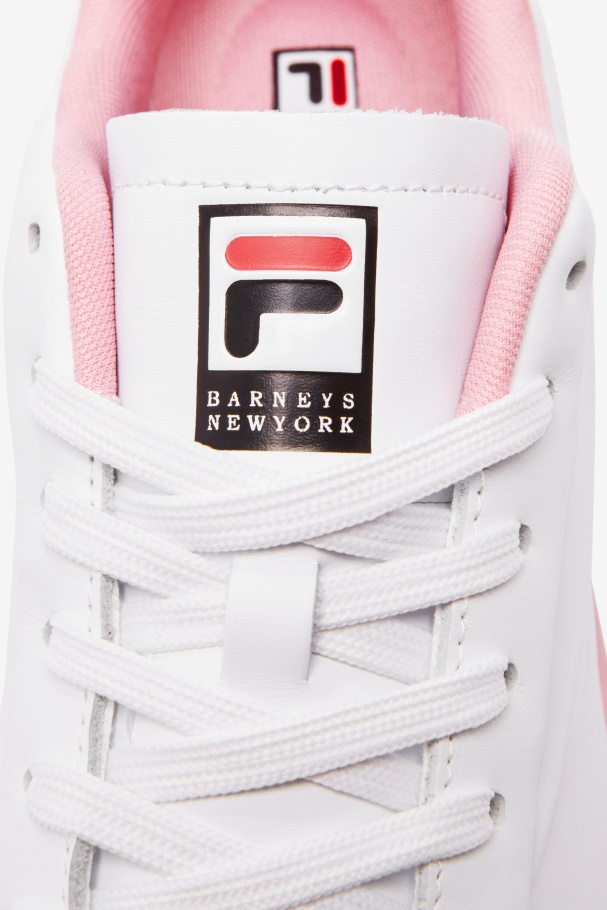 White/Coral Blush/Black Women\'s Original Tennis Lux X Barneys Fila UK