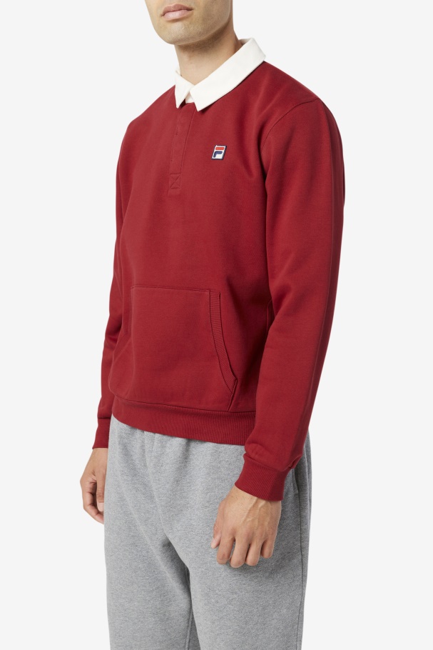 Edison Fleece Rugby Fila UK Rhubarb/White