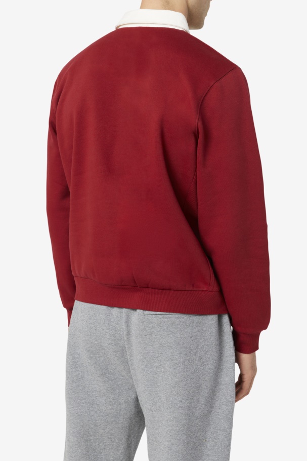 Edison Fleece Rugby Fila UK Rhubarb/White
