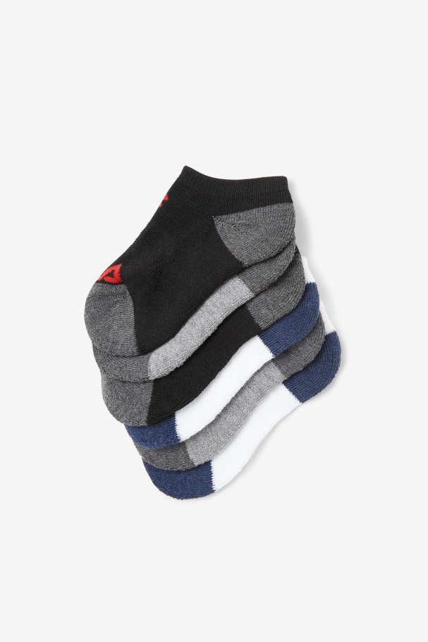 Multi Kids\' Cushioned No Show Sock 10-Pack Fila UK