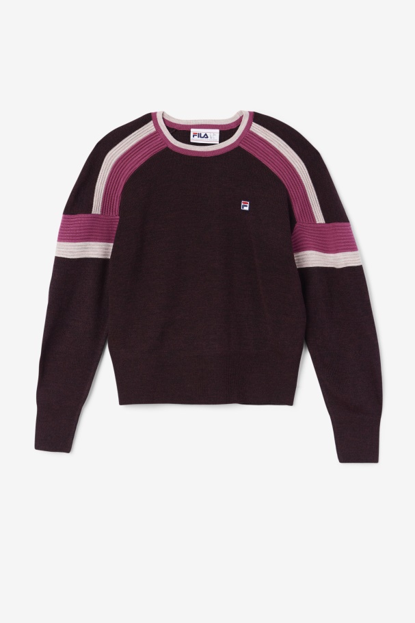 Fila UK Frankie Knit Crew Grape Wine/Rouge/Potpourri