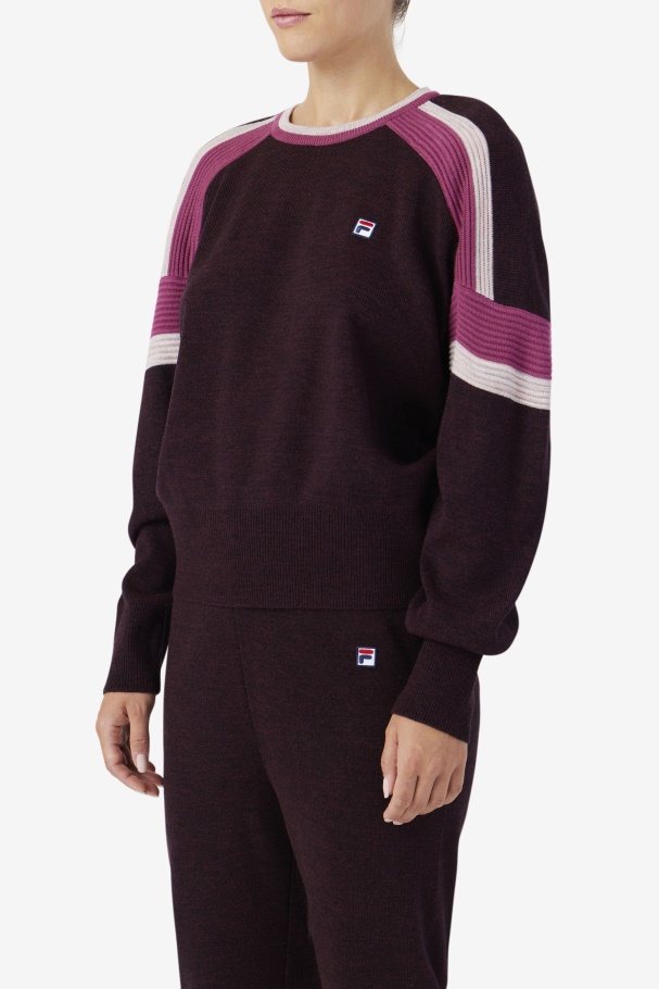 Fila UK Frankie Knit Crew Grape Wine/Rouge/Potpourri