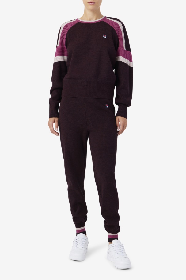 Fila UK Frankie Knit Crew Grape Wine/Rouge/Potpourri