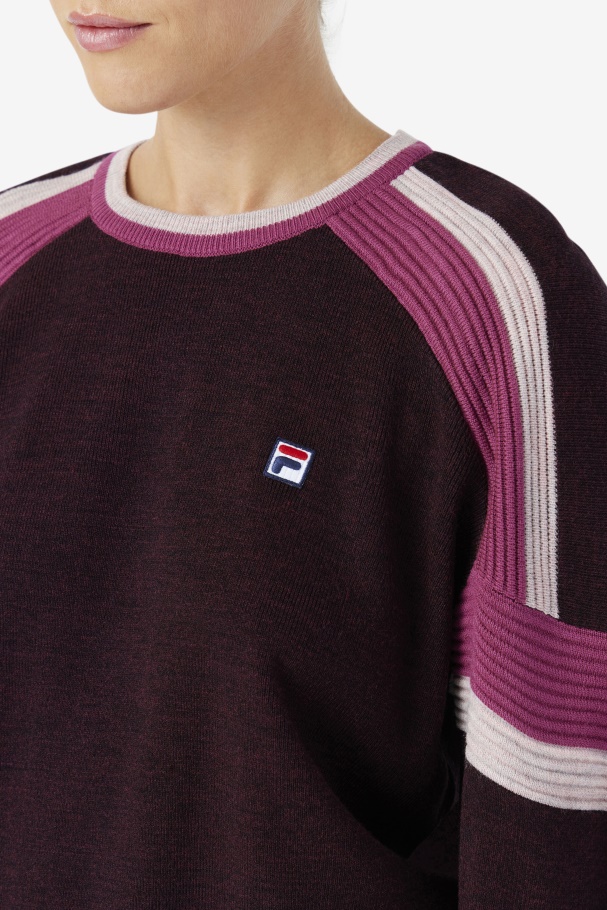 Fila UK Frankie Knit Crew Grape Wine/Rouge/Potpourri