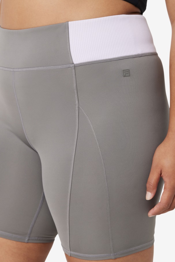 Fila UK Forza 8\" Texture Bike Short Gargoyle/Lavender Blue