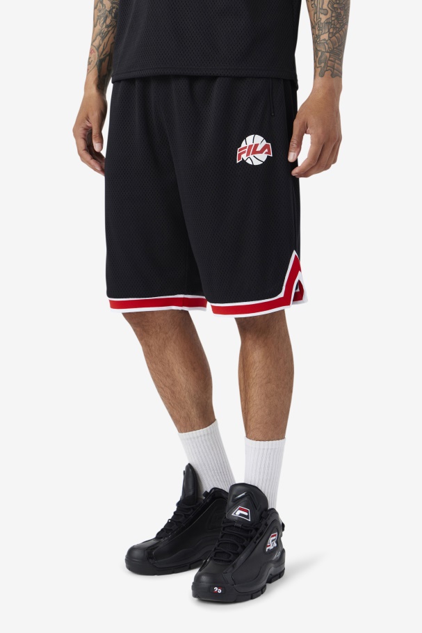 Fila UK Black/Red/White Ovi Basketball Short