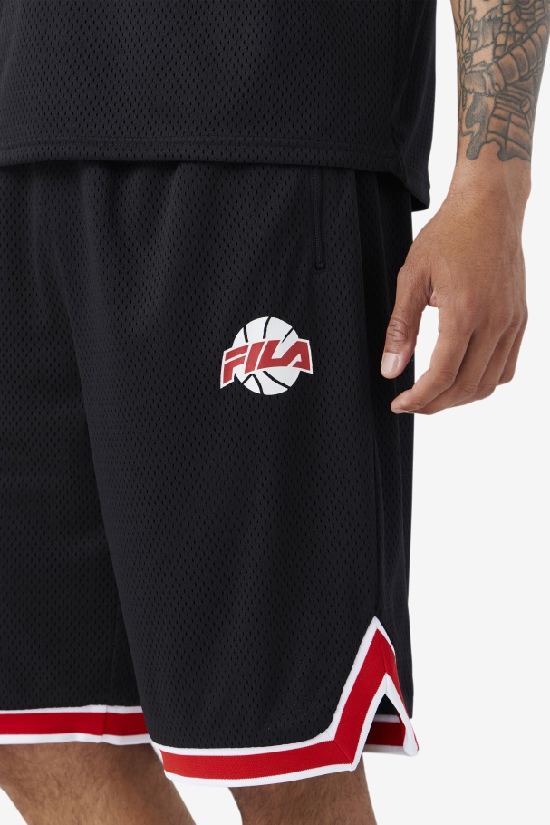 Fila UK Black/Red/White Ovi Basketball Short