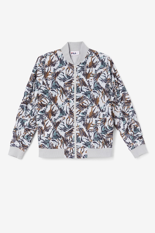 Giraffe Print Mav Bomber Jacket Fila UK