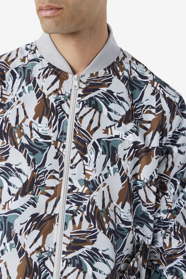 Giraffe Print Mav Bomber Jacket Fila UK