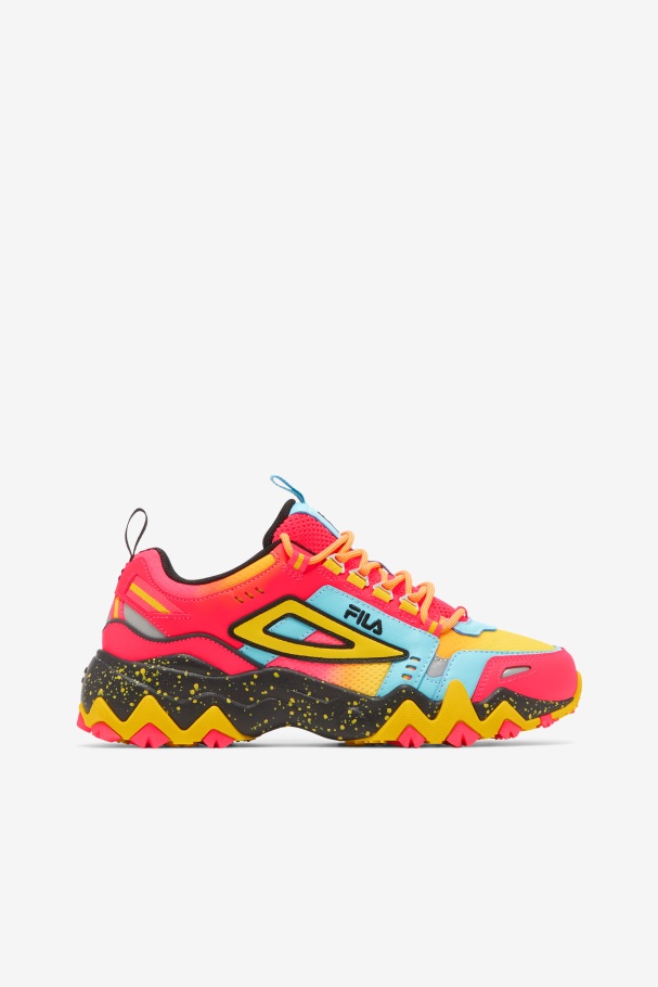Deep Pink/Bluefish/Lemon Fila UK Women's Oakmont Tr