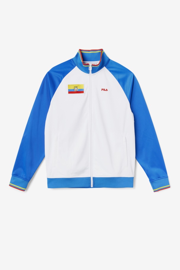 Ecuador Track Jacket Fila UK White/Blue/Fiery Red/Yellow