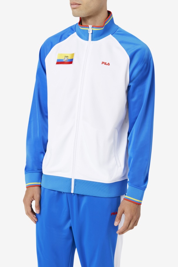 Ecuador Track Jacket Fila UK White/Blue/Fiery Red/Yellow