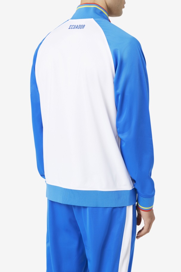 Ecuador Track Jacket Fila UK White/Blue/Fiery Red/Yellow