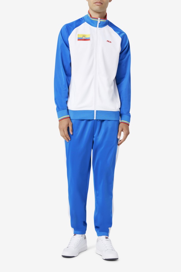 Ecuador Track Jacket Fila UK White/Blue/Fiery Red/Yellow