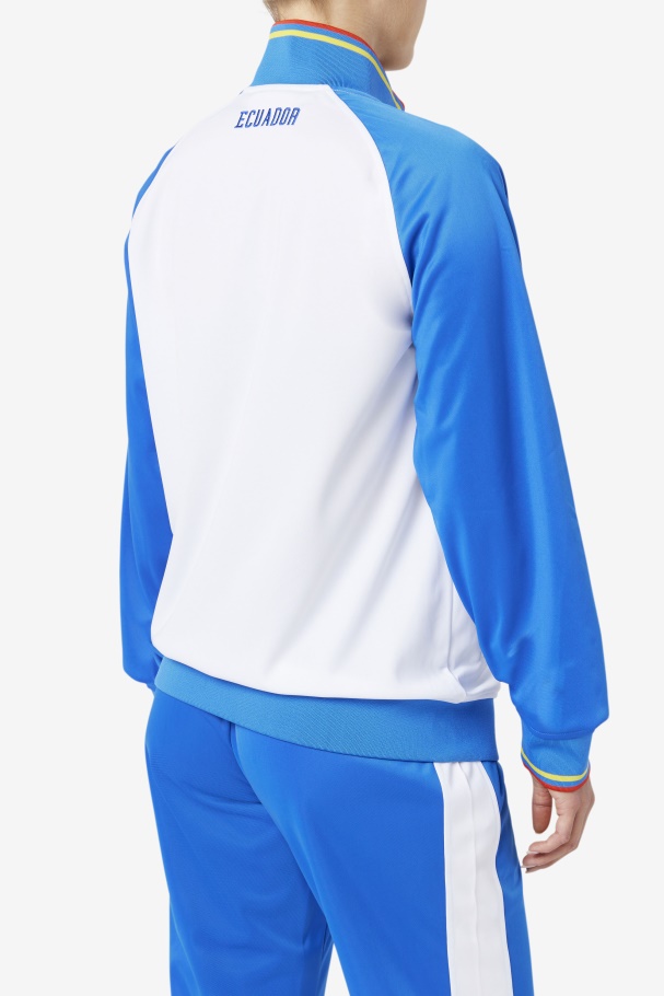 Ecuador Track Jacket Fila UK White/Blue/Fiery Red/Yellow