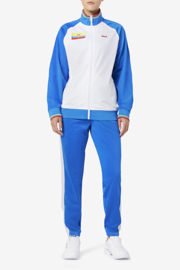 Ecuador Track Jacket Fila UK White/Blue/Fiery Red/Yellow