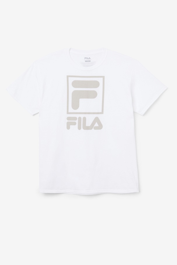 stacked tee shirt White Fila UK