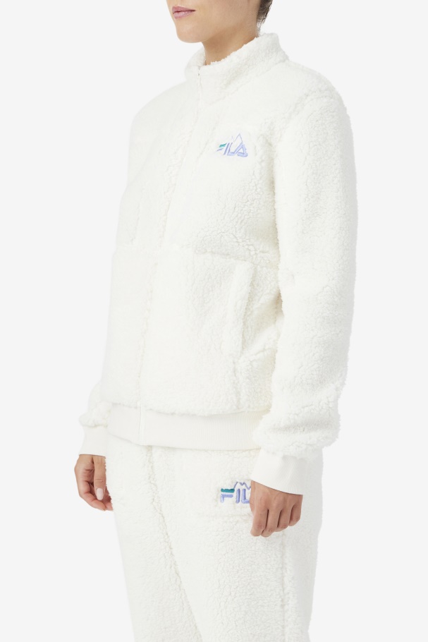 Fila UK Egret/Jacaranda/Deep Lake Freyja Sherpa Jacket