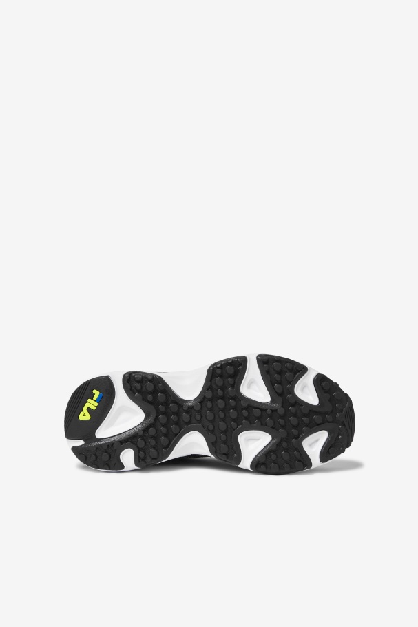 Fila UK Big Kids\' Ray Tracer Apex White/Black/Lime Punch