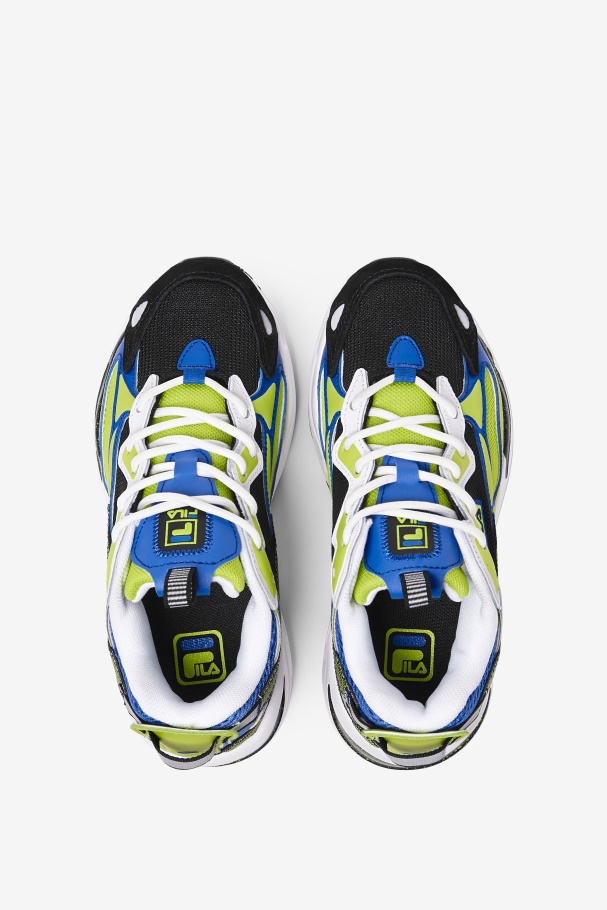 Fila UK Big Kids\' Ray Tracer Apex White/Black/Lime Punch