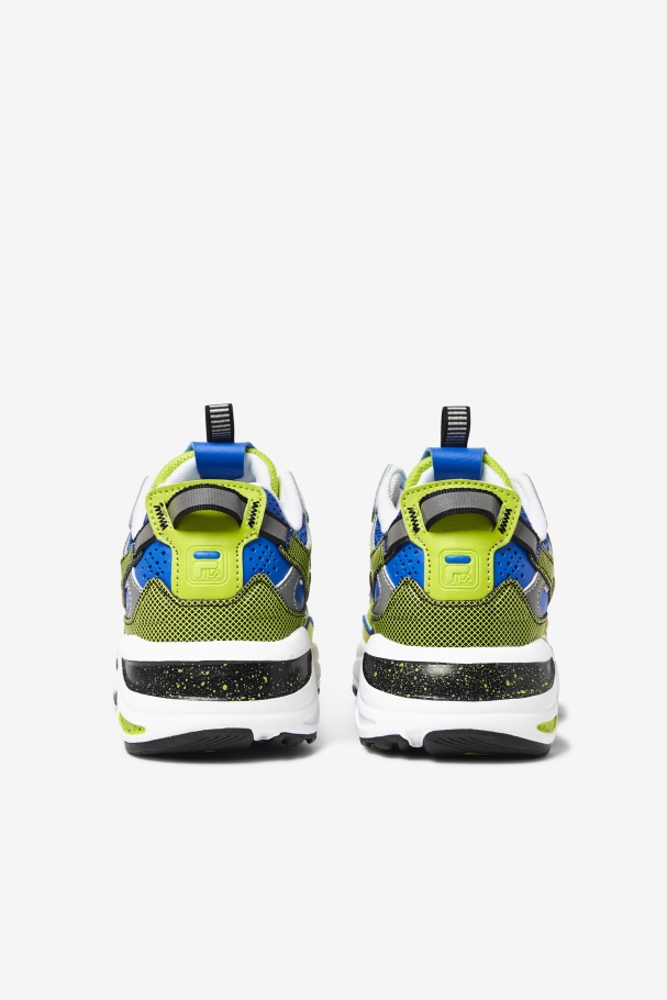 Fila UK Big Kids\' Ray Tracer Apex White/Black/Lime Punch
