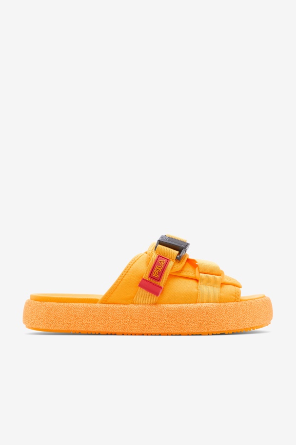 Saffron/Red Fila UK Men's Atlas Slide