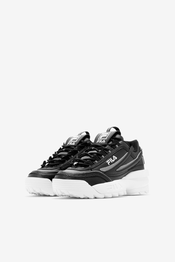 Black/White Little Kids\' Disruptor 2 EXP Fila UK