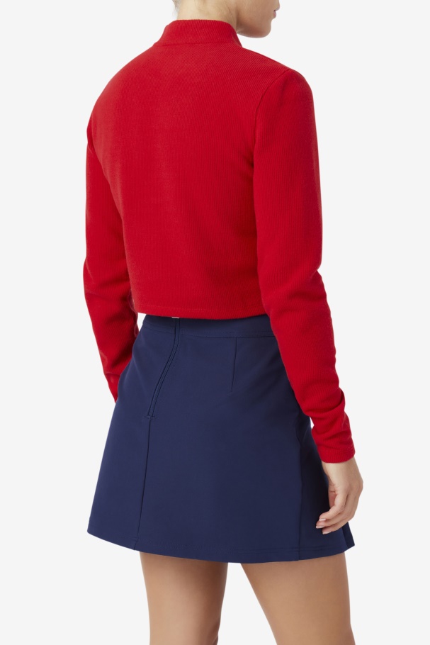 Fila UK Red Josie Half Zip Top