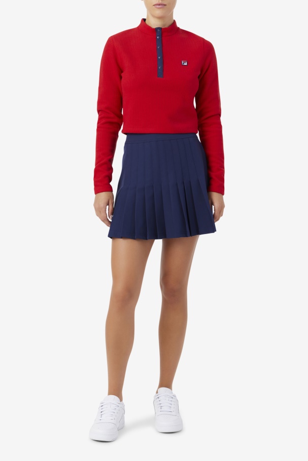 Fila UK Red Josie Half Zip Top