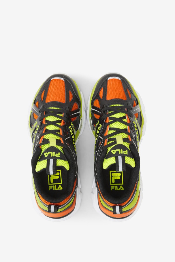 Big Kids\' Electrove 2 Fila UK Black/Red Orange/Lime Punch