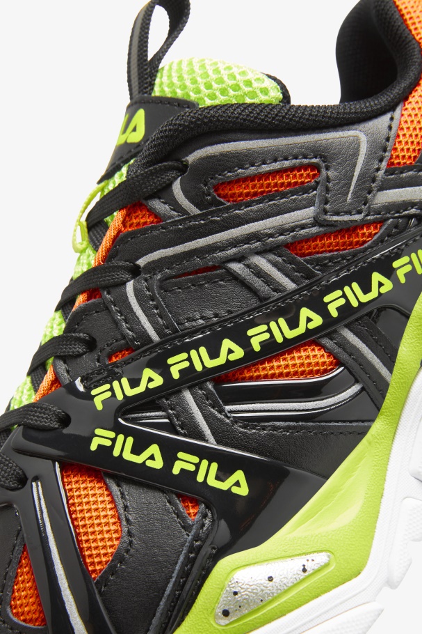 Big Kids\' Electrove 2 Fila UK Black/Red Orange/Lime Punch