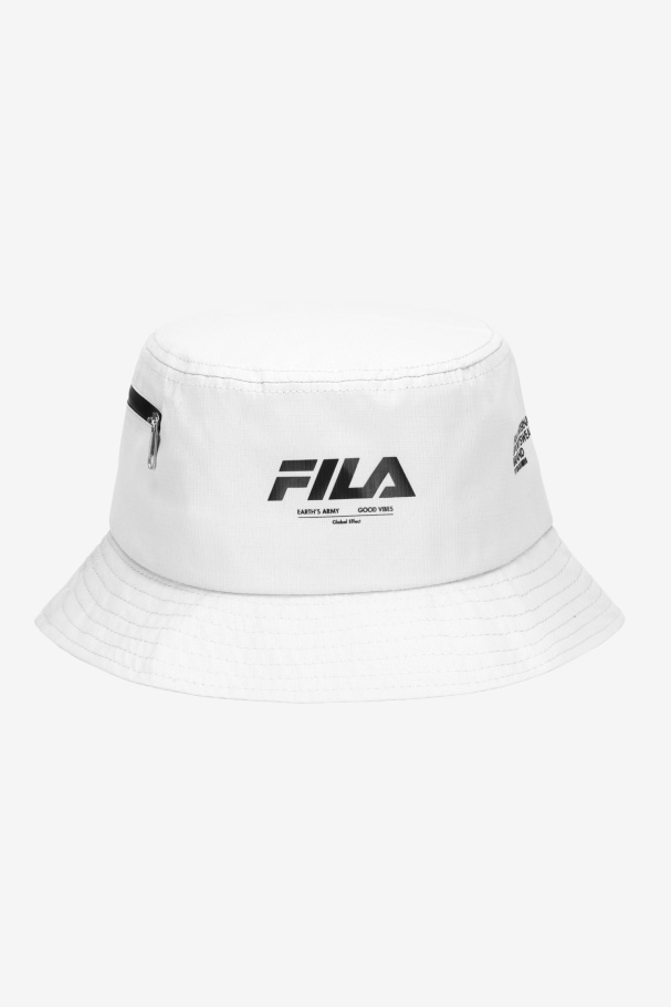Ripstop Bucket Hat White Fila UK