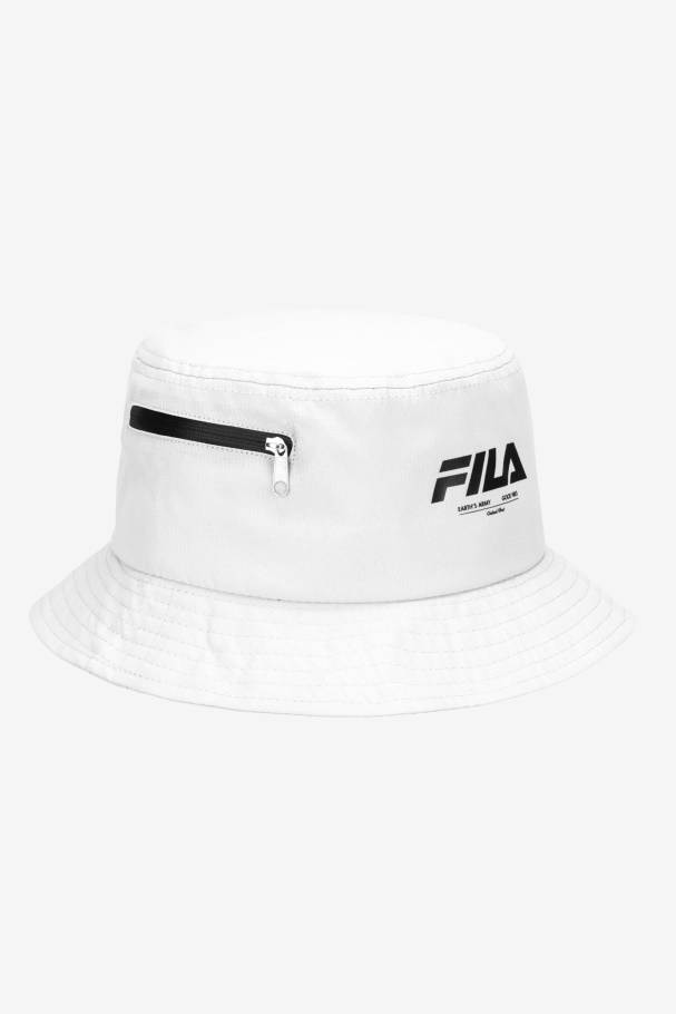 Ripstop Bucket Hat White Fila UK