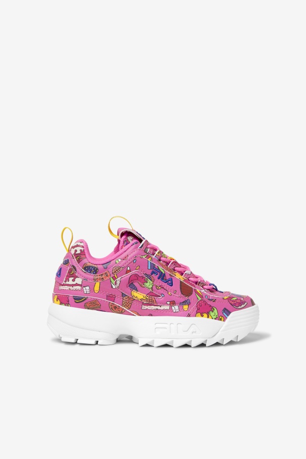 Big Kids' Disruptor 2 Premium Sugar Plum/Purple/Lemon Fila UK