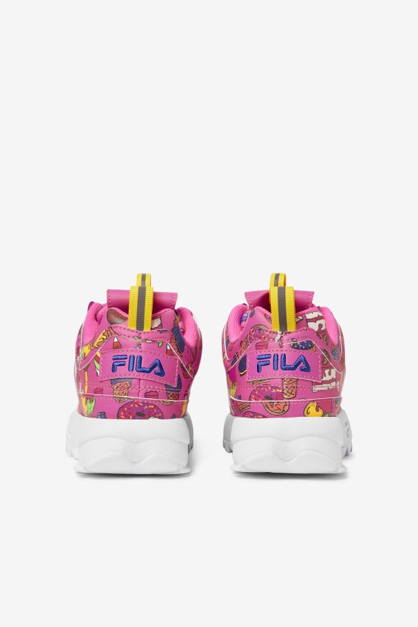 Big Kids\' Disruptor 2 Premium Sugar Plum/Purple/Lemon Fila UK