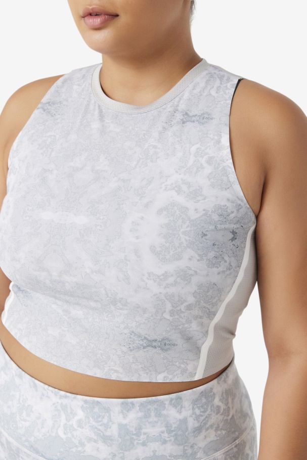 Fila UK Uplift Athletic Crop Top Highrise/White