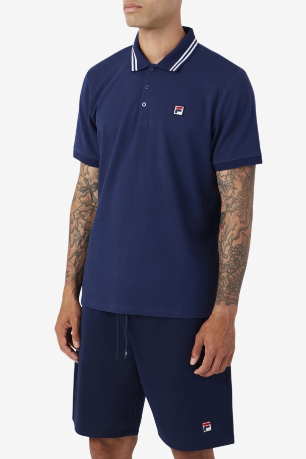 Navy Fila UK Jelen Polo