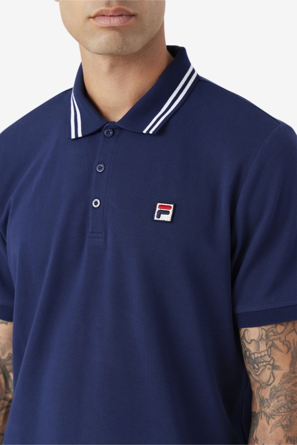 Navy Fila UK Jelen Polo