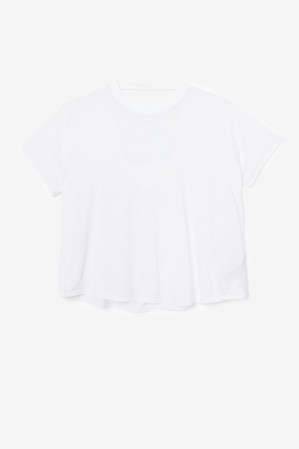 White Fi-Lux Short Sleeve Top Fila UK