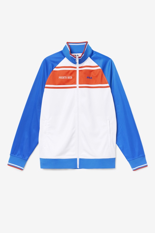 Fila UK White/Blue/Fiery Red Puerto Rico Track Jacket