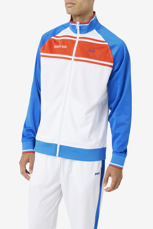 Fila UK White/Blue/Fiery Red Puerto Rico Track Jacket