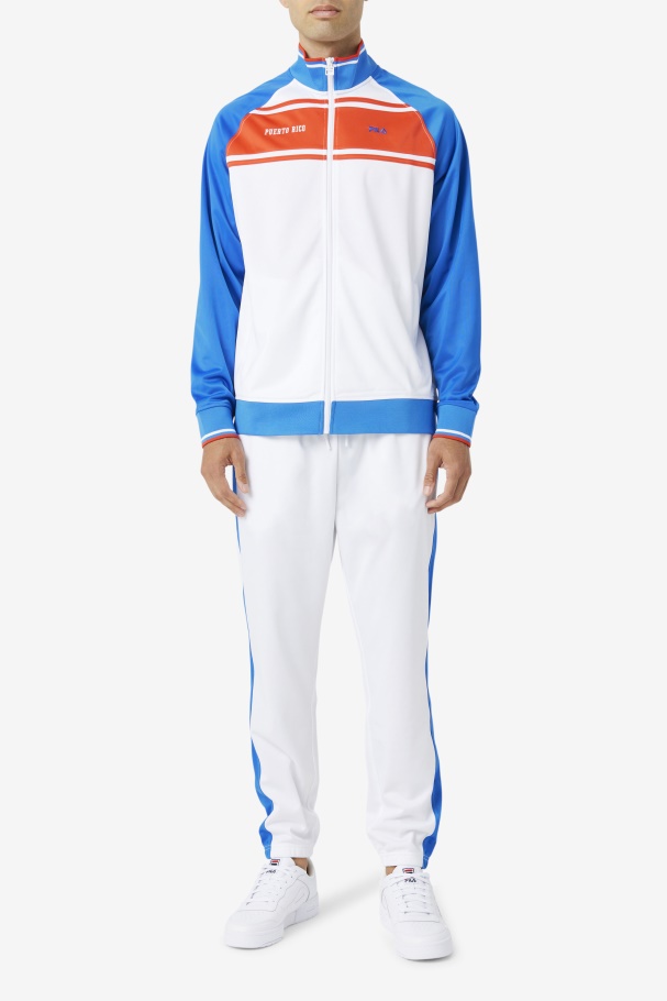 Fila UK White/Blue/Fiery Red Puerto Rico Track Jacket