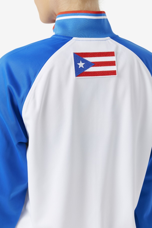 Fila UK White/Blue/Fiery Red Puerto Rico Track Jacket