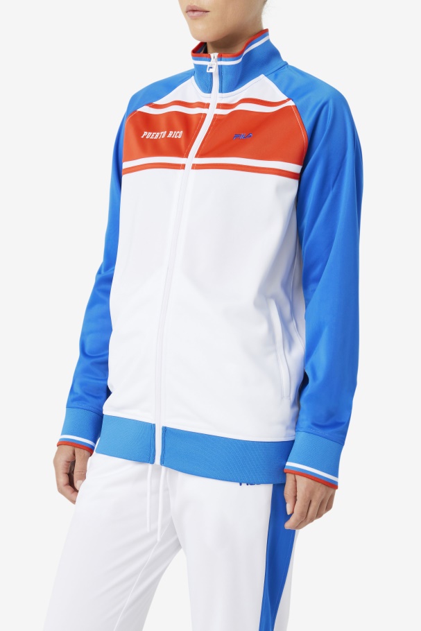 Fila UK White/Blue/Fiery Red Puerto Rico Track Jacket