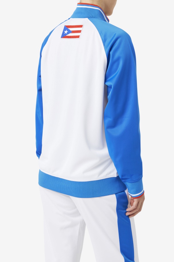 Fila UK White/Blue/Fiery Red Puerto Rico Track Jacket