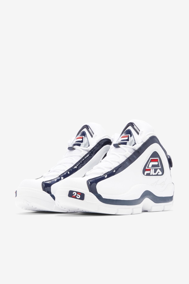 Men\'s Grant Hill 2 25th Anniversary Edition Fila UK White/Navy/Red
