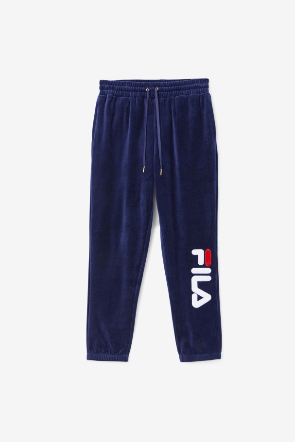 Mansur Velour Pant Navy/White/Red Fila UK