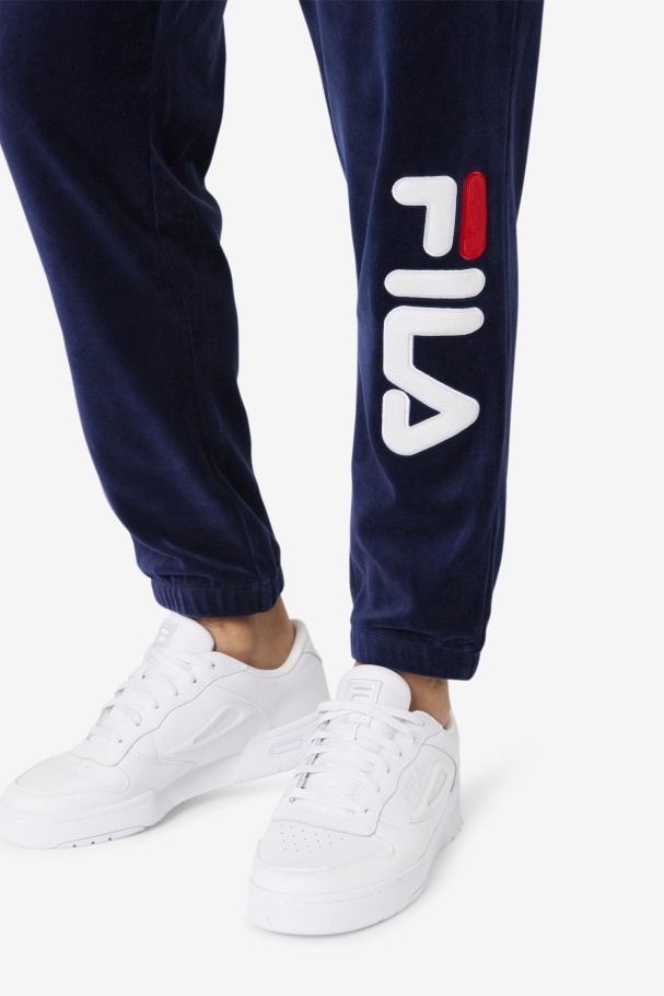 Mansur Velour Pant Navy/White/Red Fila UK