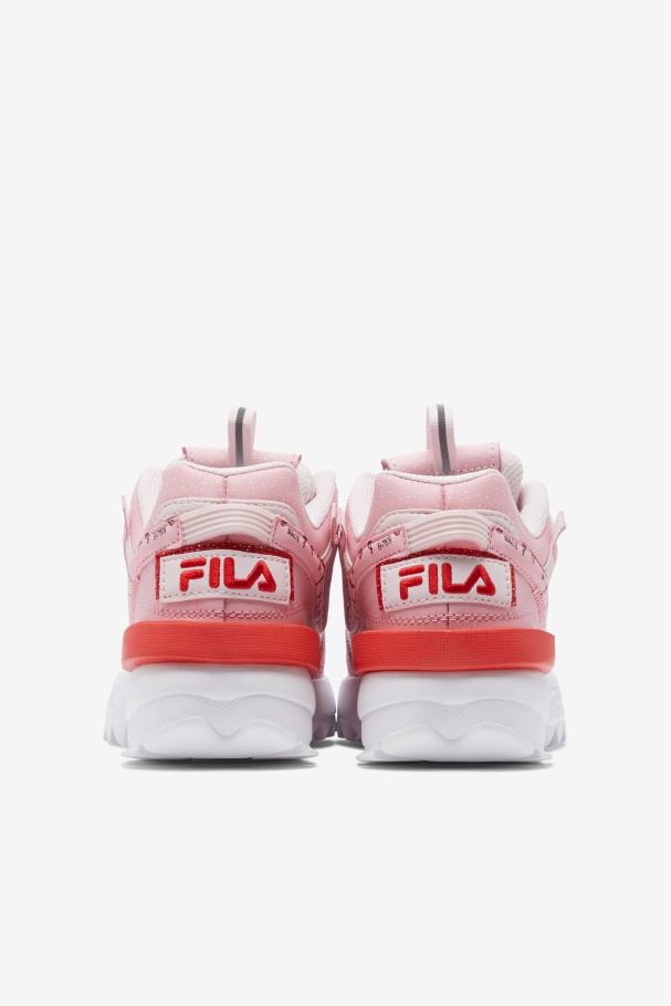 Pink/Coral Blush/White Fila UK Little Kids\' Disruptor 2 Exp