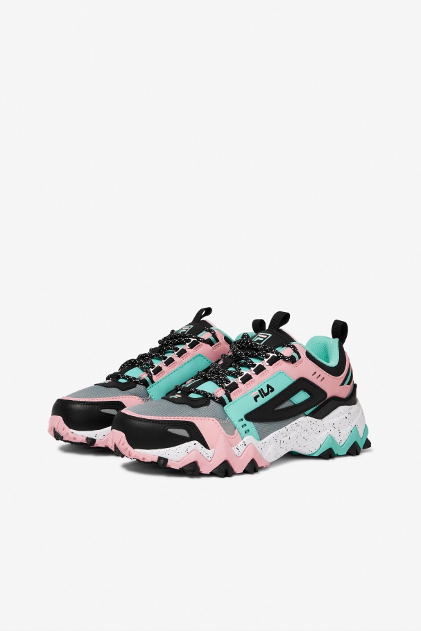 Fila UK Aruba Blue/Black/Coral Blush Women\'s Oakmont TR
